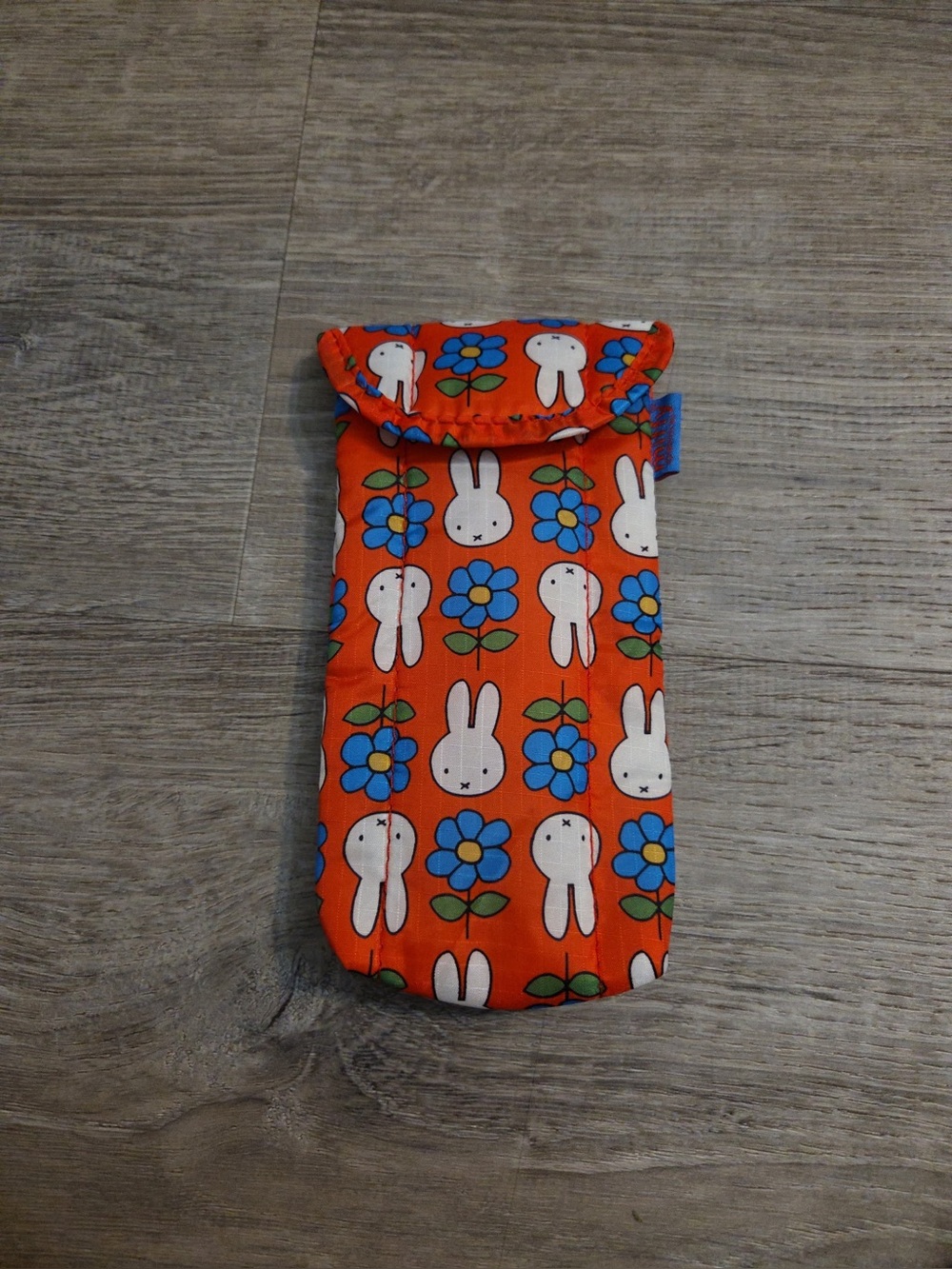 Bright Orange Bunny Pattern Eyewear Pouch